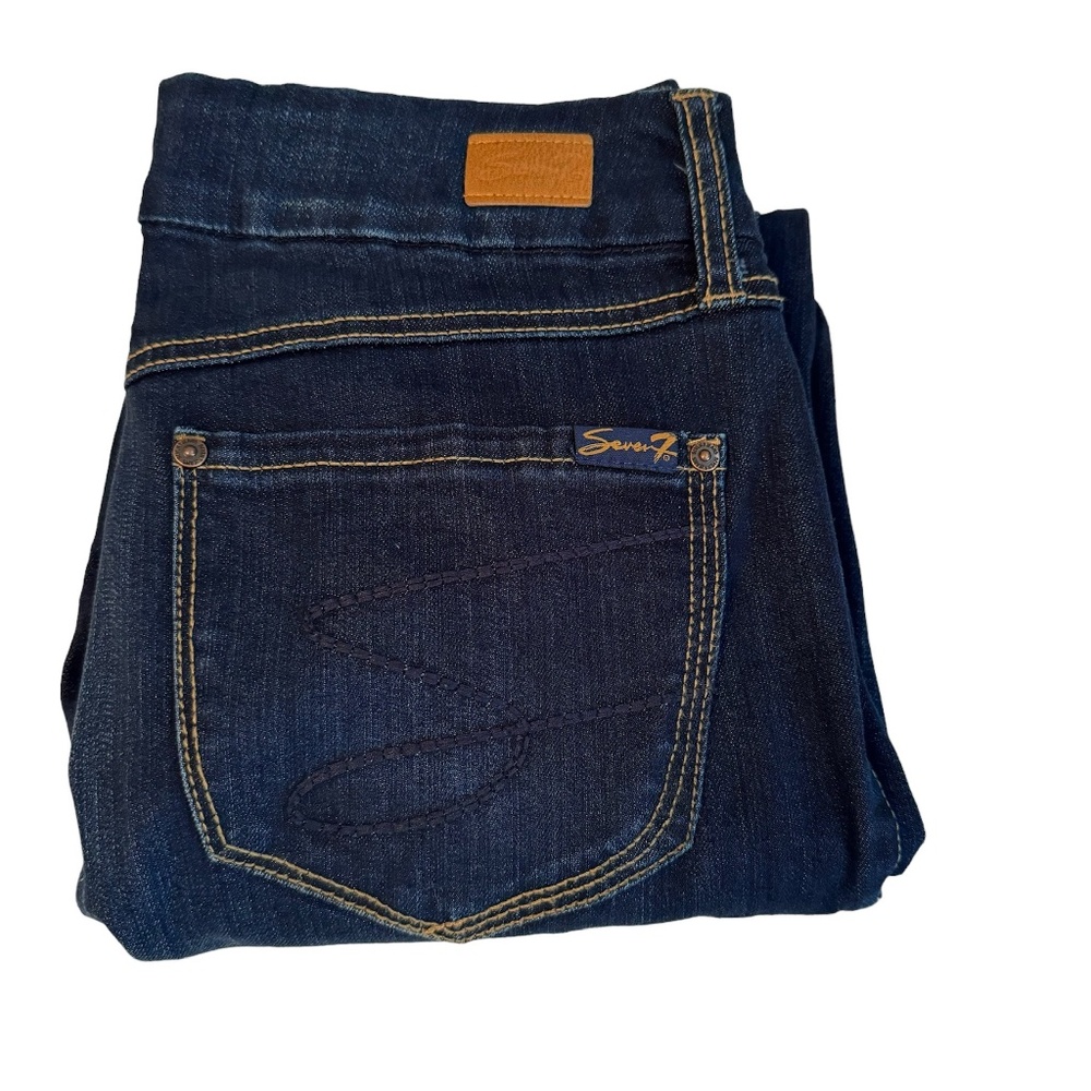 Women’s Seven 7 Est 1964 Dark Wash Tummyless High Rise Skinny Jeans Size 6 EUG